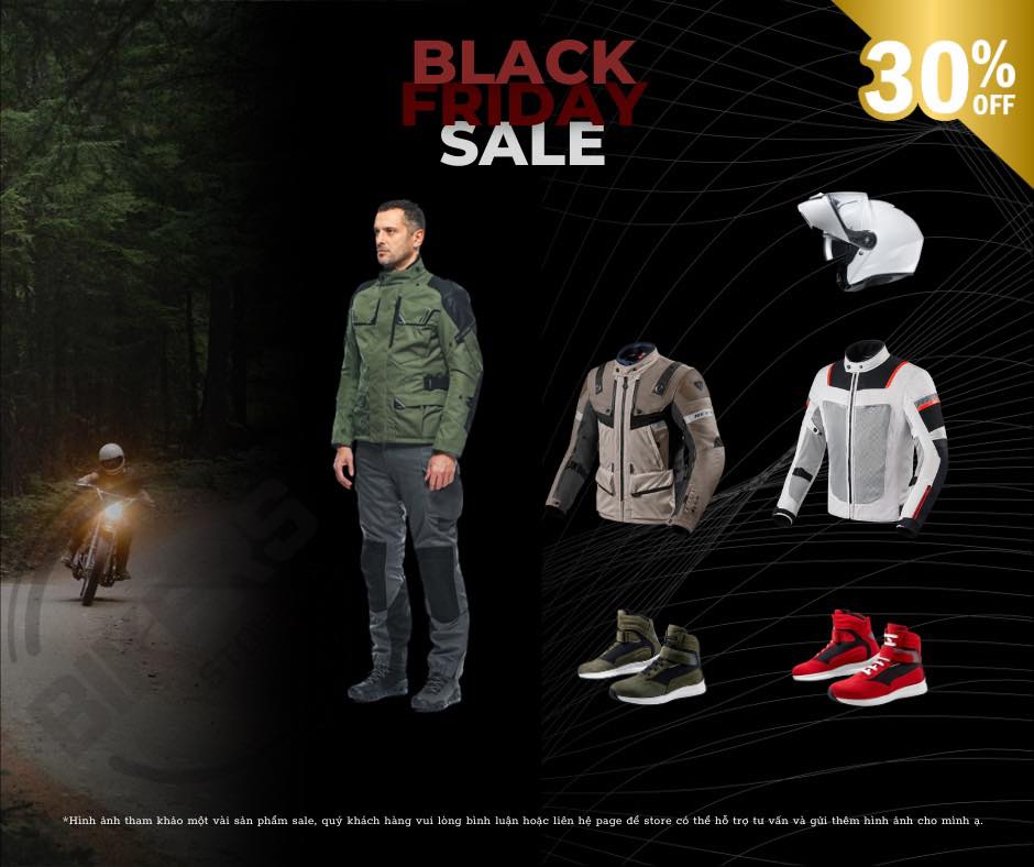 Black Friday Bikers Store, Sale đồ moto Black Friday, Motorcycle gear sale